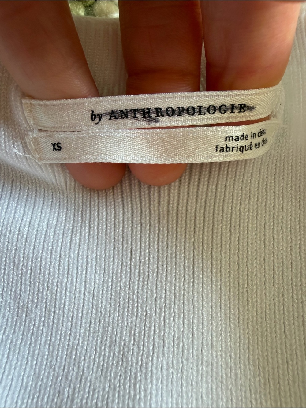 Anthropologie white ruched sleeveless t-shirt, size XS - Picture 4 of 6